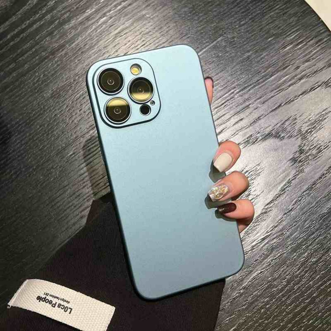 Simple Solid Color Anti Fall Cover Ultra-thin Frosted