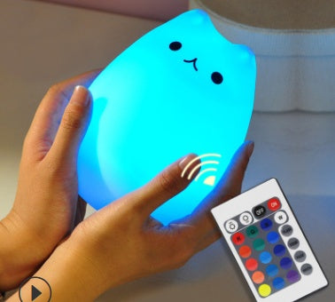 Sensor de silicona táctil luz nocturna LED para niños niños bebés
