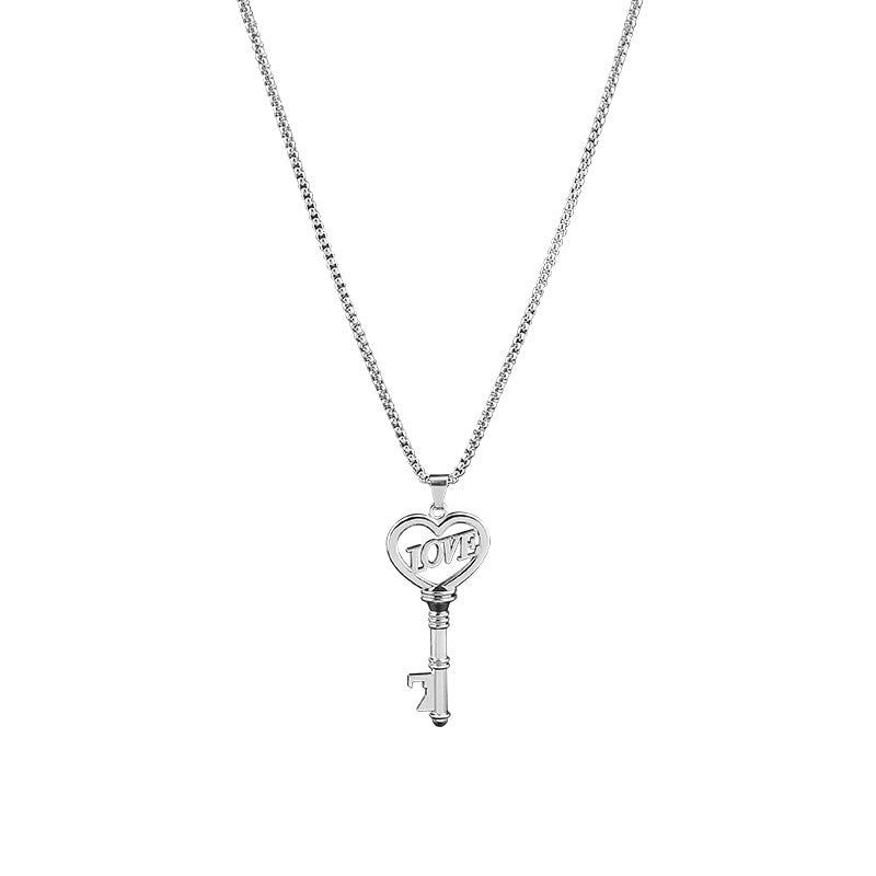 Smart Key Love Titanium Steel Collier