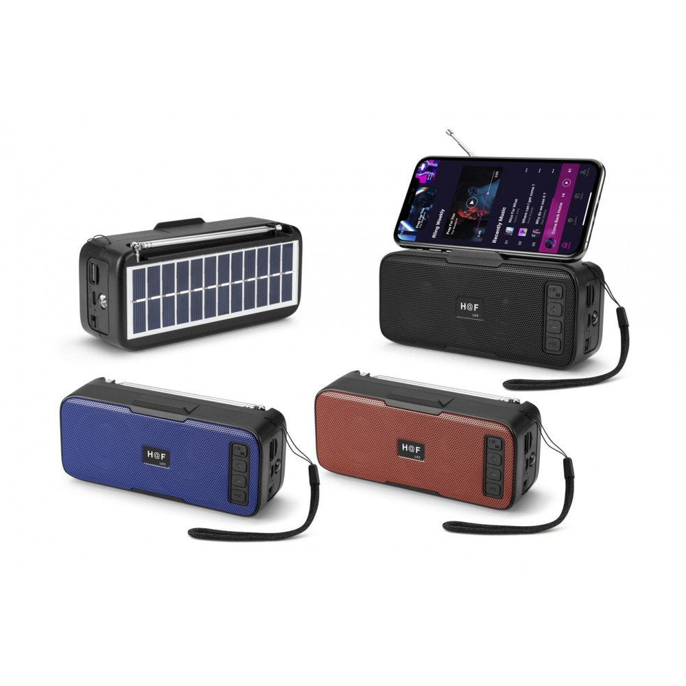 Слънчева заряда енергия на открито преносим Bluetooth високоговорител HFU43 за телефон, устройство, музика, USB