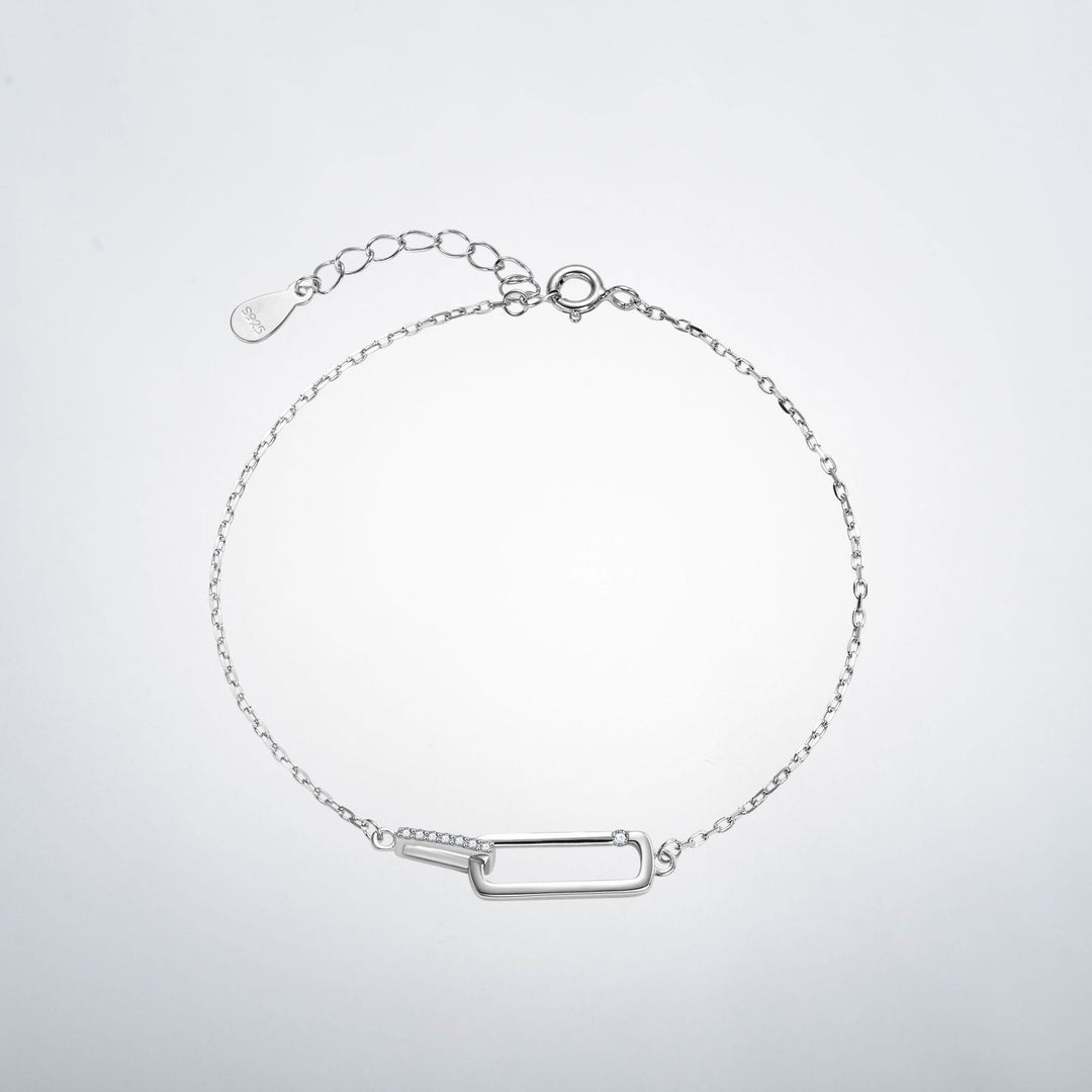 Bracelet d'origine géométrique en argent sterling pour femmes