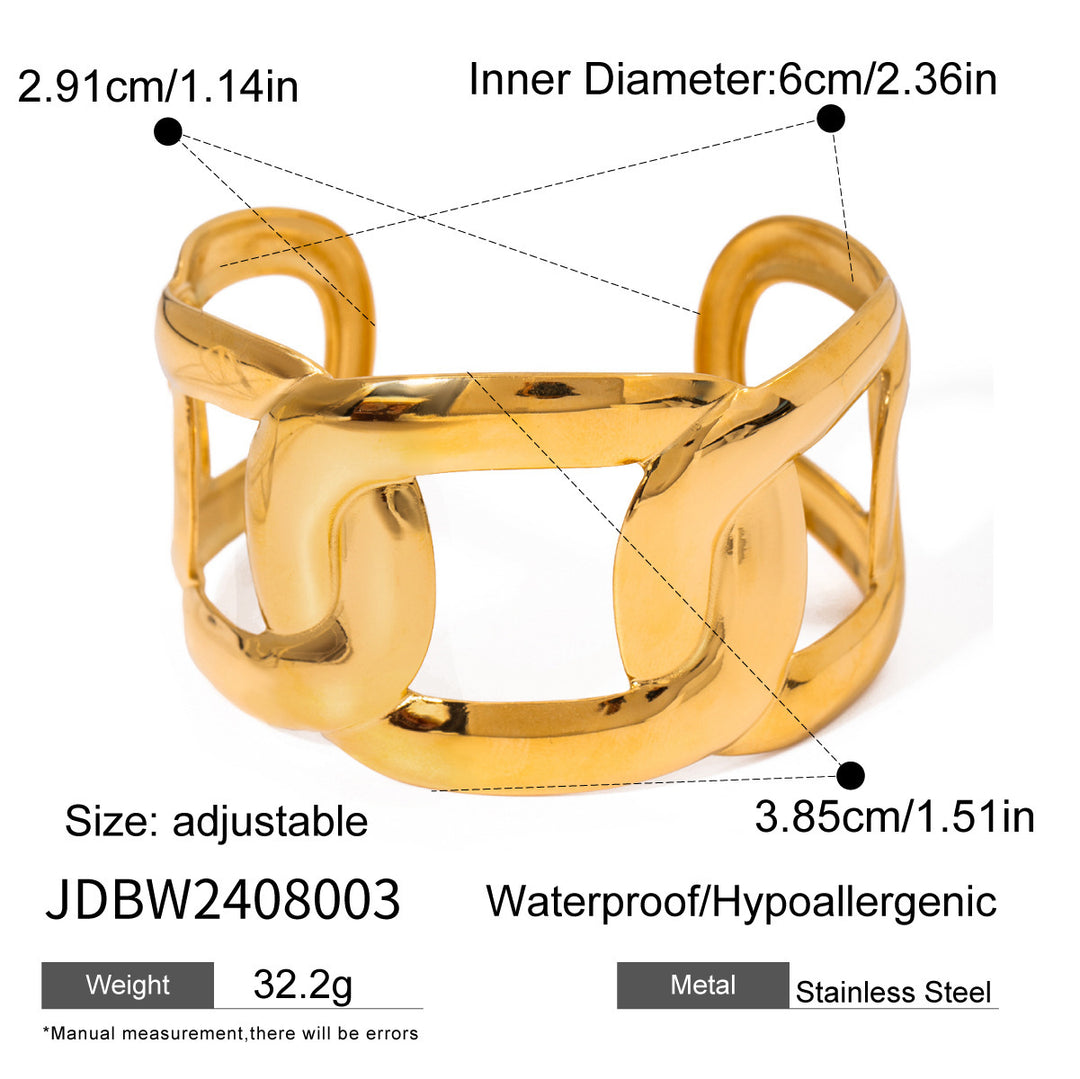 Oscailt bracelet log cruach dhosmálta