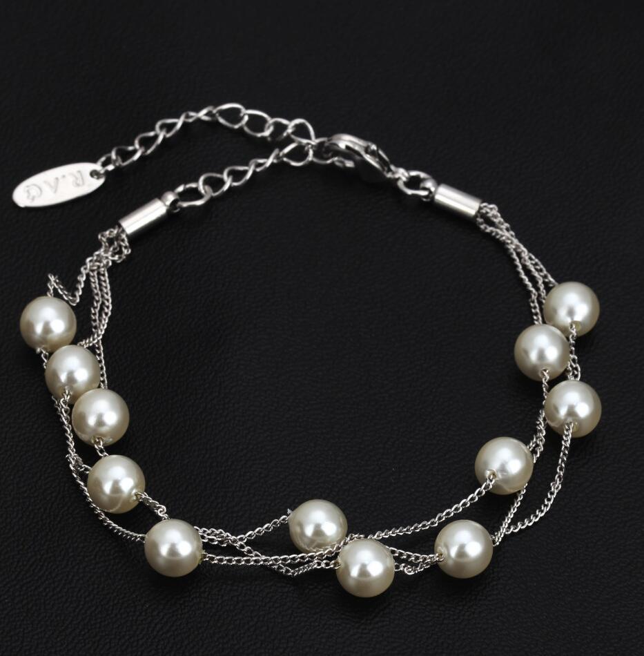 The  Pearl Bracelet Necklace  Gold Jewelry For Women Gift Party Wholesale