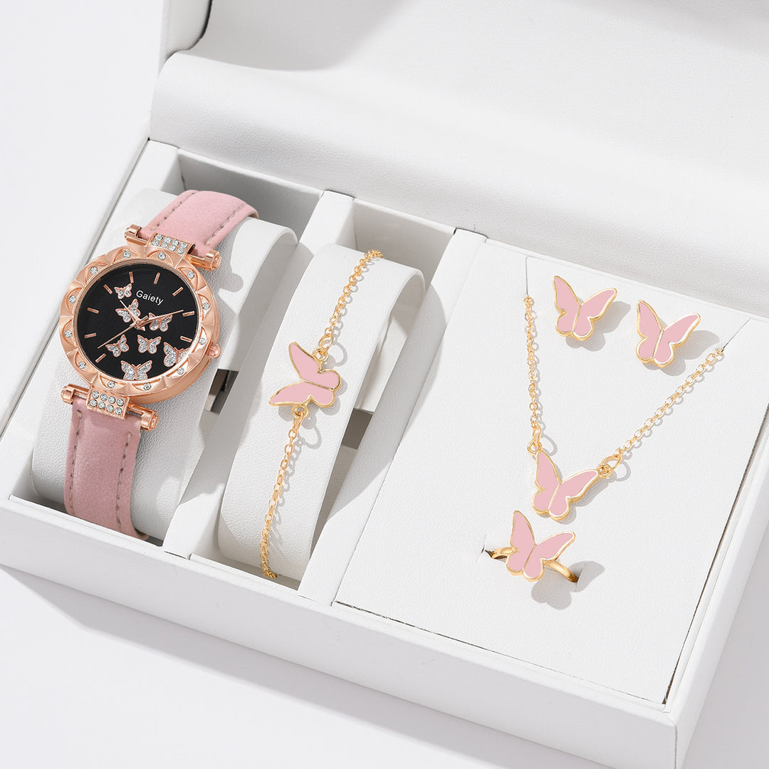 Frauenmode einfache Butterfly Digital Belt Watch