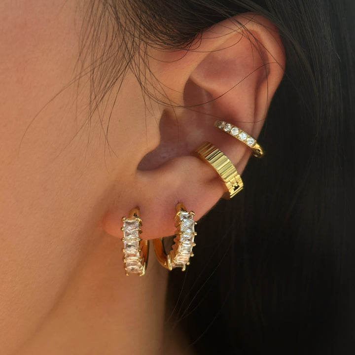 Fashionable INS Retro Titanium Steel Minimalist Small Zircon Earrings Ear Accessories For Her
