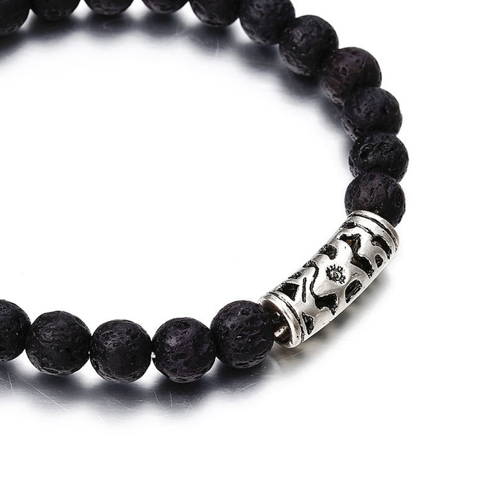 Bracelets en perles bleu acrylique classiques pour hommes femmes
