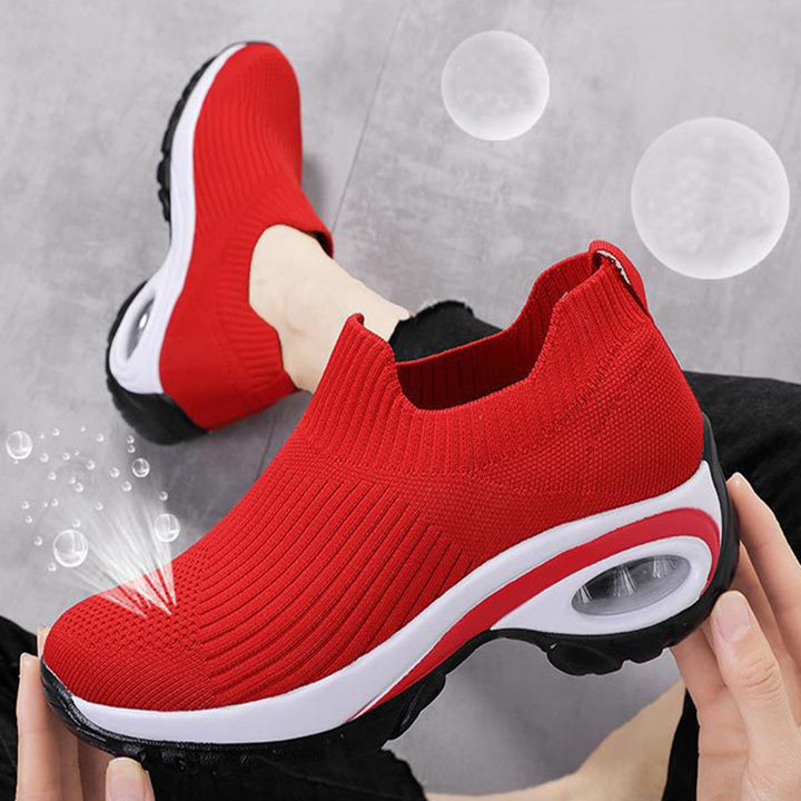 Spor ayakkabı kadınları hava yastık örtüsü nefes alabilen koşu spor ayakkabıları