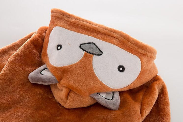 Бебе бебе анимационна анимационна форма с качулка с качулка халат