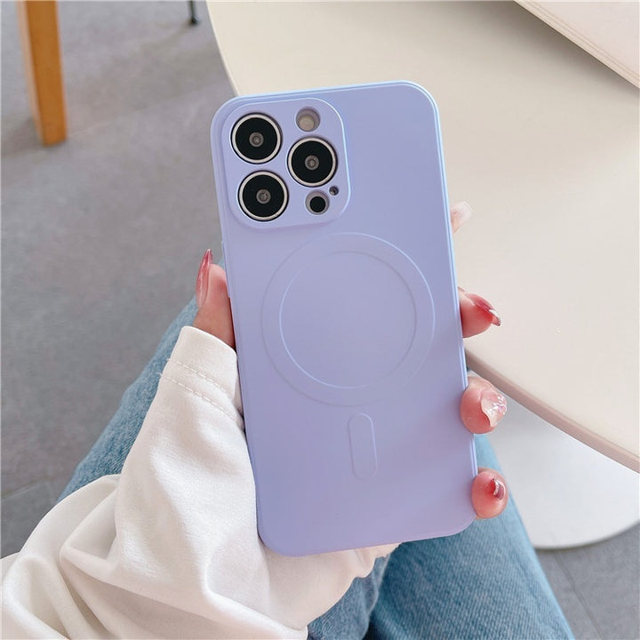 Wireless New Liquid Silicone Magnetic Phone Case