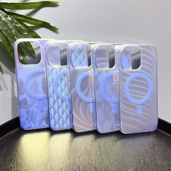 Laser Gradient Drop-resistant Frosted Magnetic Phone Case