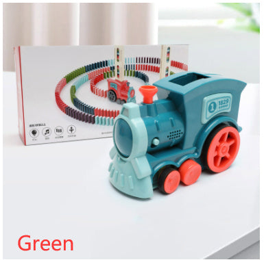 Domino Train Toys Baby Toys Car Puzzle Automatic Release Licensing Electric Building Blocks Train Toy