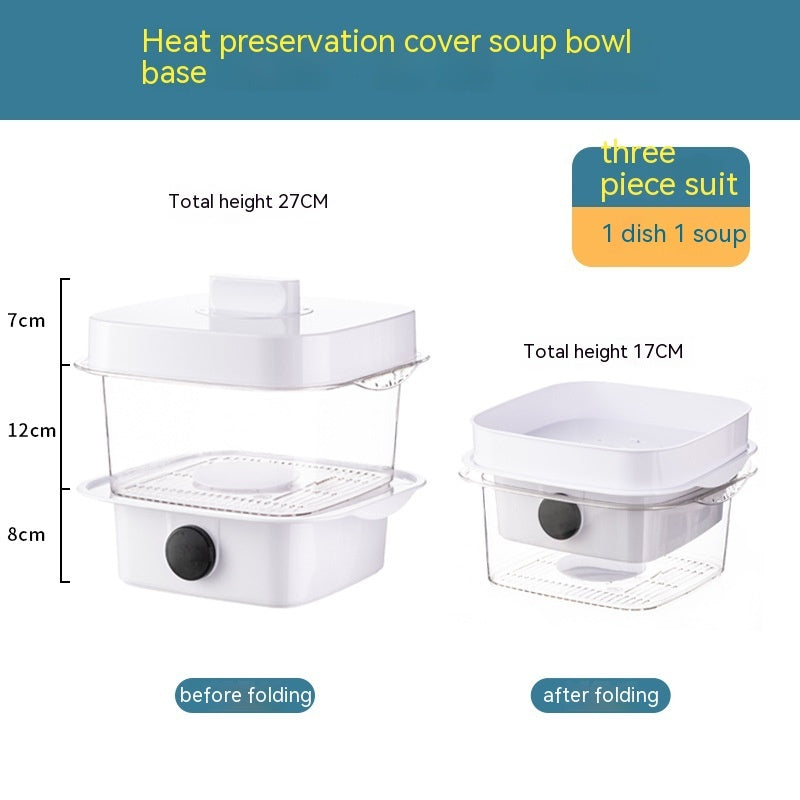 Wielowarstwowe naczynie naczynie ochrony ciepła pokrywa kuchenna stół do jadalni resztki przechowywania przezroczyste stosowanie pasa do gotowania pasa do gotowania