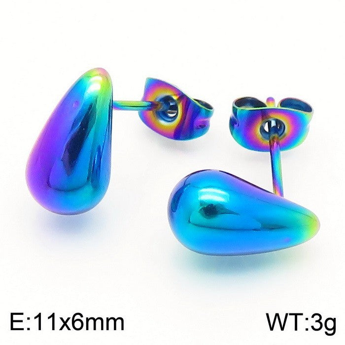 Boucles d'oreilles géométriques solides en forme de drop