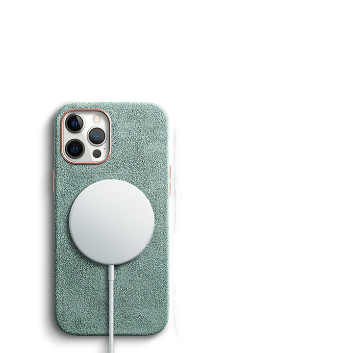 Mode einfache Feste Farbspip Leder Magnetic Phone Schutzhülle