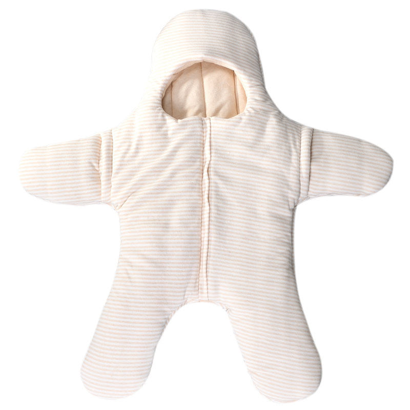 Sovepose nyfødt babyfarget bomulls sjøstjerne med føtter delt ben sovepose