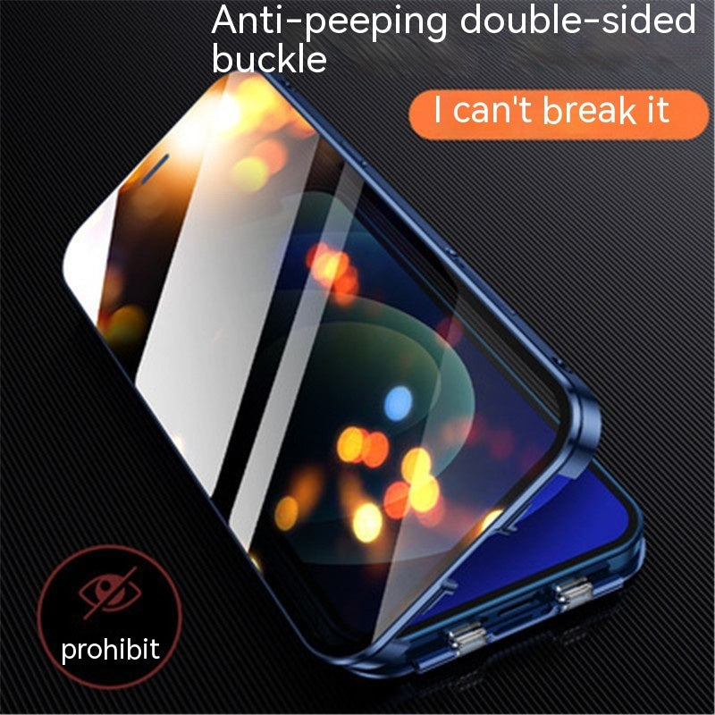 Peep Proof Mirror Double Buckle Phone Case