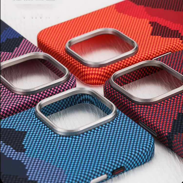 Kevlar Magnetic Carbon Fiber Texture Phone Case