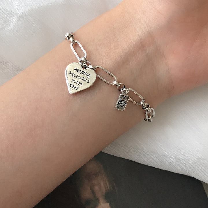 925 liebevolles Herz im Sterling -Silber -Armband für Frauen