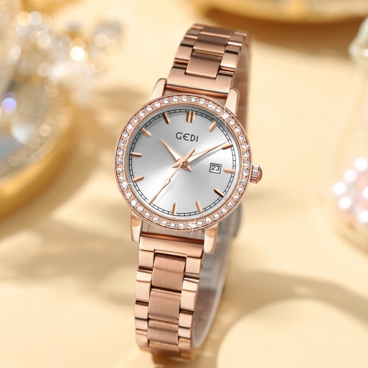 Montre en quartz en acier inoxydable pour femmes