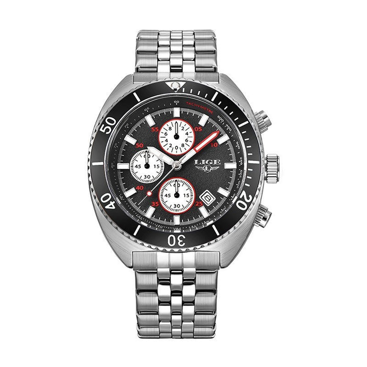 Fashion Trend Multi-functional Student Men's Large Dial Waterproof Quartz Watch