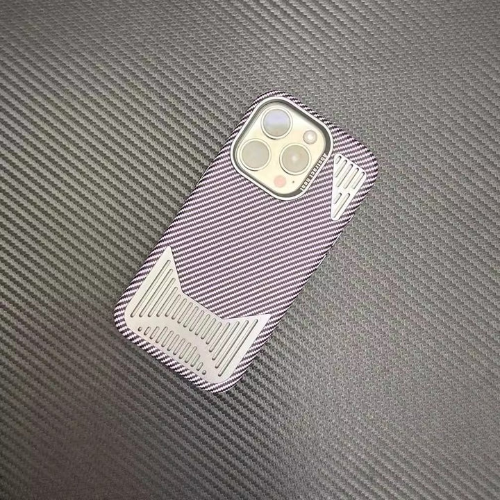 Carbon Fiber Pattern Phone Case Magnetic Drop-resistant Protective Cover