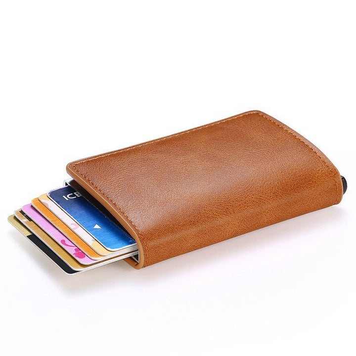 Men's Metal Anti-magnetic ID Card Holder New Student Wallet Business Card Holder