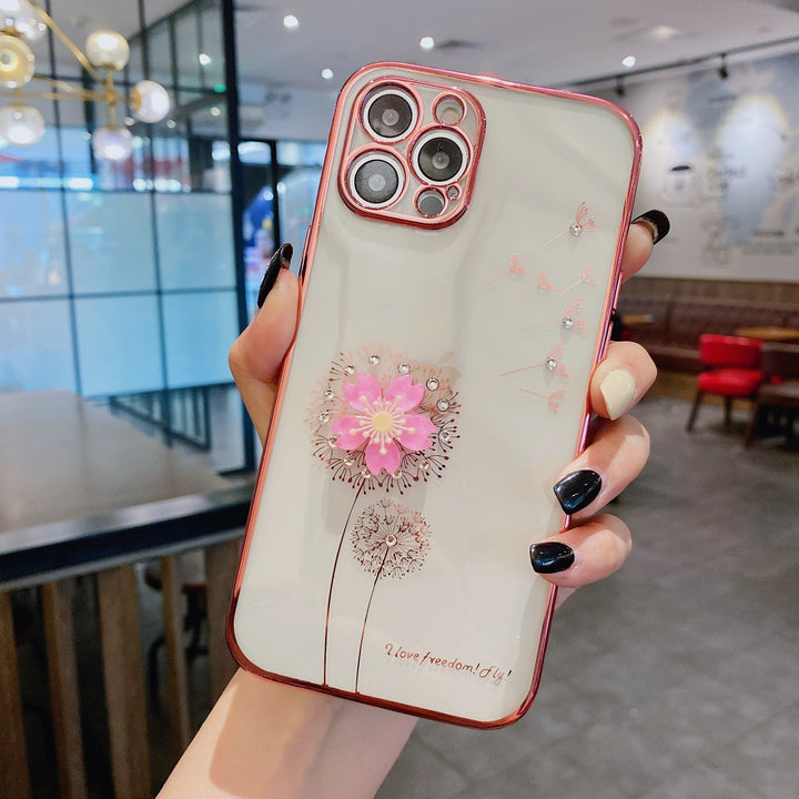 Luxul 3d drăguț cu flori de flori suport pentru suport pentru telefon