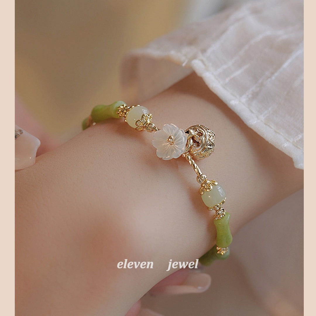 Bracelet en bambou olivine