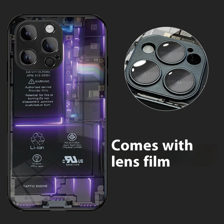 Internet Celebrity Circuit Board Phone Case Creative Comes With Lens Protector