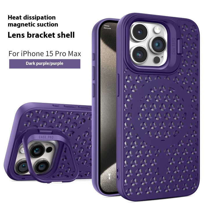 Heat Dissipation Magnetic Suction Lens Bracket Breathable Phone Case