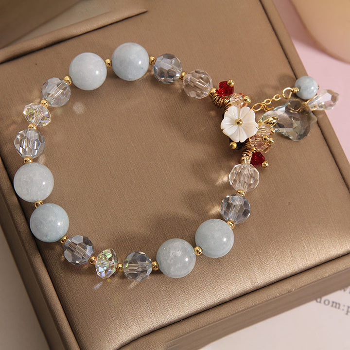 Niche Natural Aquamarine Crystal Bracelet voor vrouwen