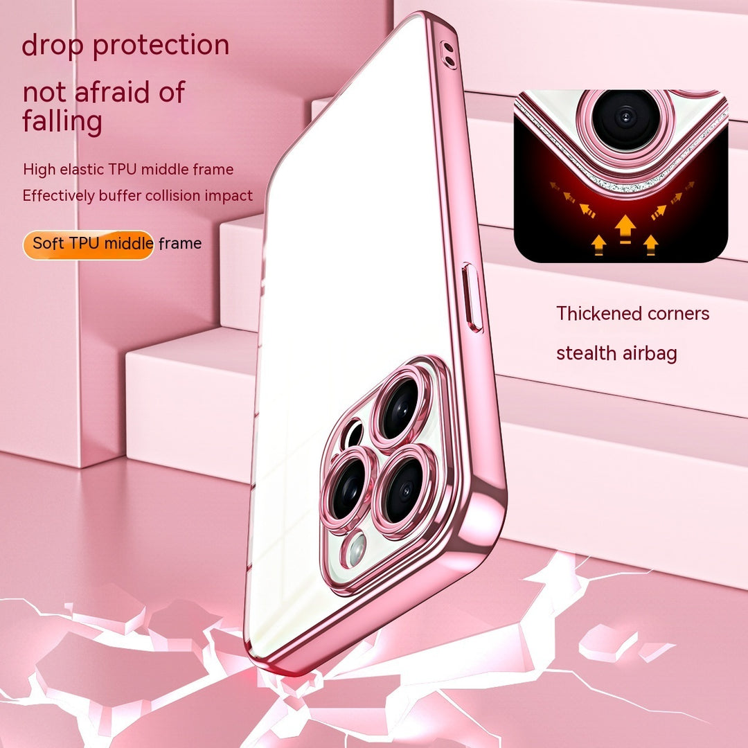 Electroplating Phone Case Transparent Drop-resistant
