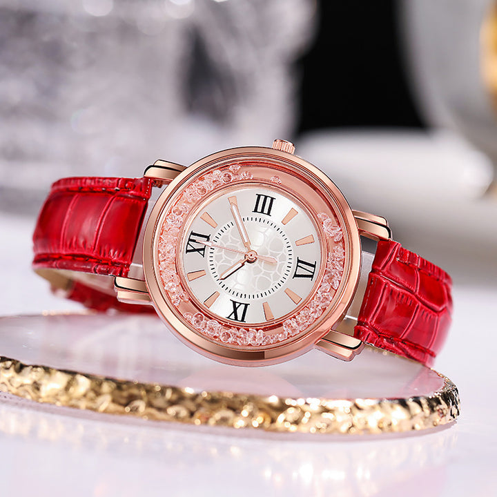 Quicksand Beads Bekijk Female Belt Quartz Watch