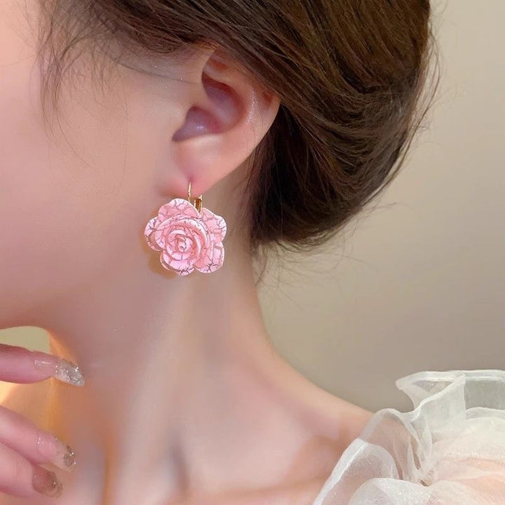 Resin Flower Earrings Fashion Girl