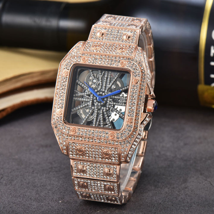 Reloj de acero de moda de diamantes femeninos