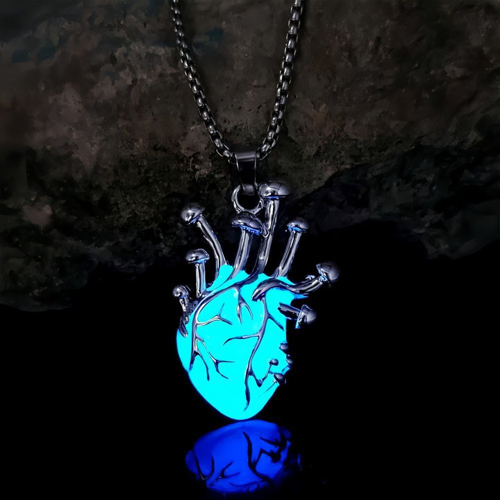 Collier pendentif coeur lumineux en alliage en alliage zinc