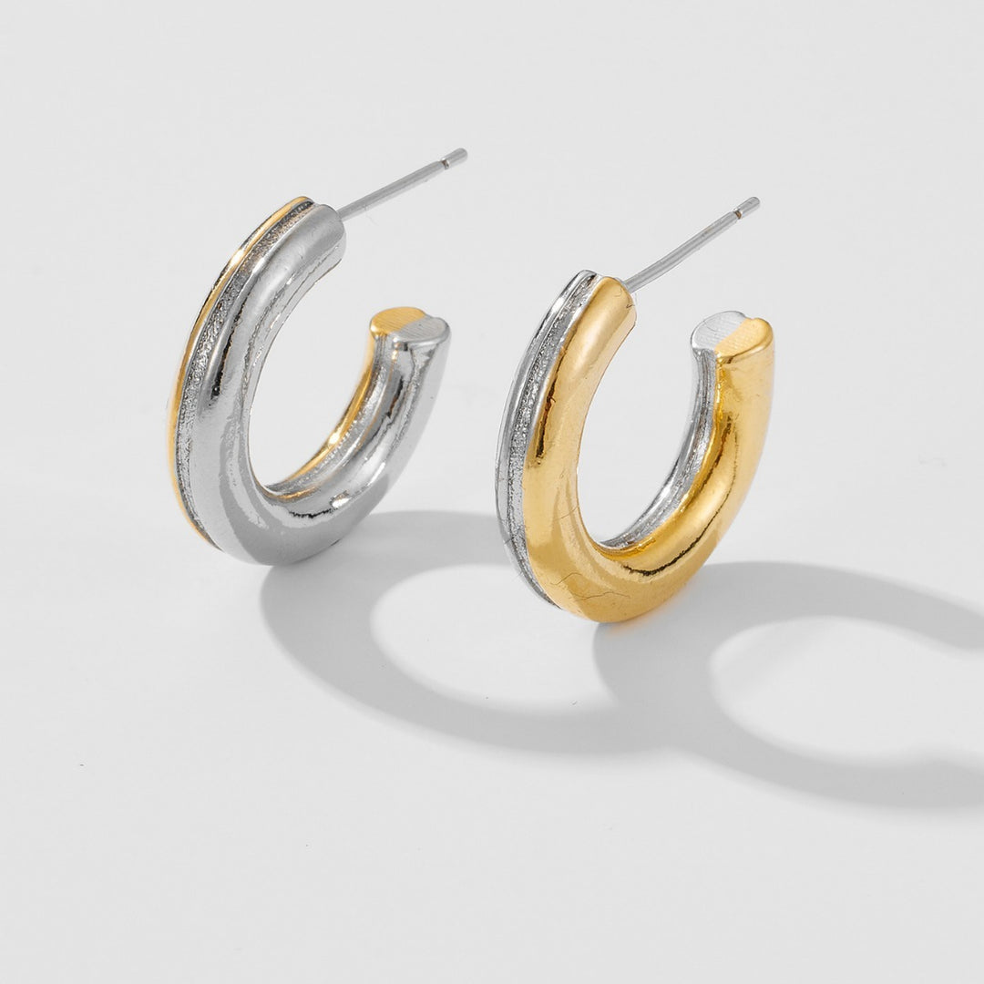High-Grade C- Shaped Ear Ring Copper-plated Gold
