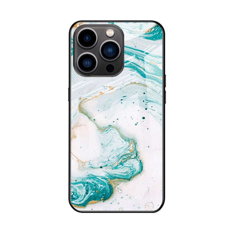 Marble Glass Phone Case Protective Cover