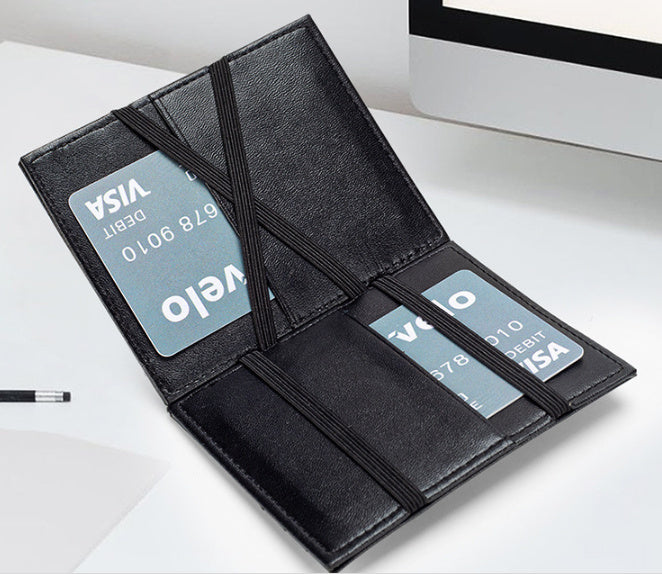 NOUVEAU porte-cartes à feuilles mobiles de grande capacité portefeuille en cuir authentique