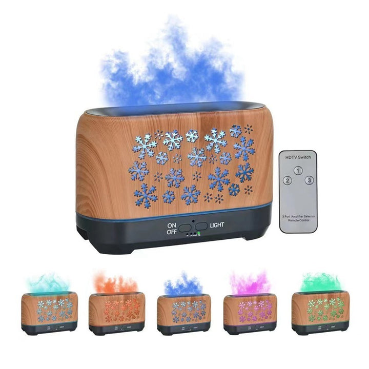 Christmas Modèle de flocon de neige humidificateur ménage coloré aromathérapie humidificateur atmosphère coloré diffuseur