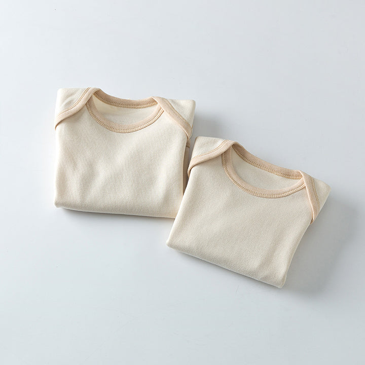 Персонализиран отпечатан био памук органично бебе ромпери обикновени бебета onesie дълги ръкави Производител Органично бебешко облекло