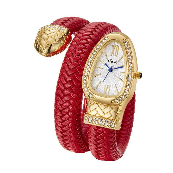 Snake Watch Fashion Quartz Orologio Diamond in pelle Diamond