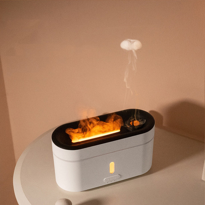 Humidificador de lámpara de llamas Máquina de aromaterapia para el espectrómetro de niebla de lámpara de llamas para el hogar Humidificador para el hogar