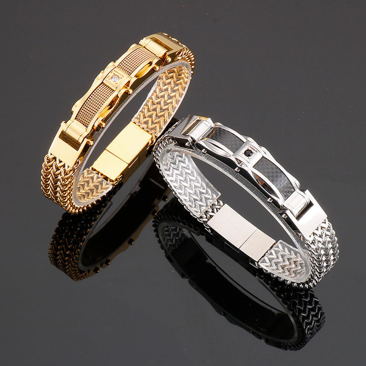Fashion Creative New Gold Stainless Steel Men's Bracelet