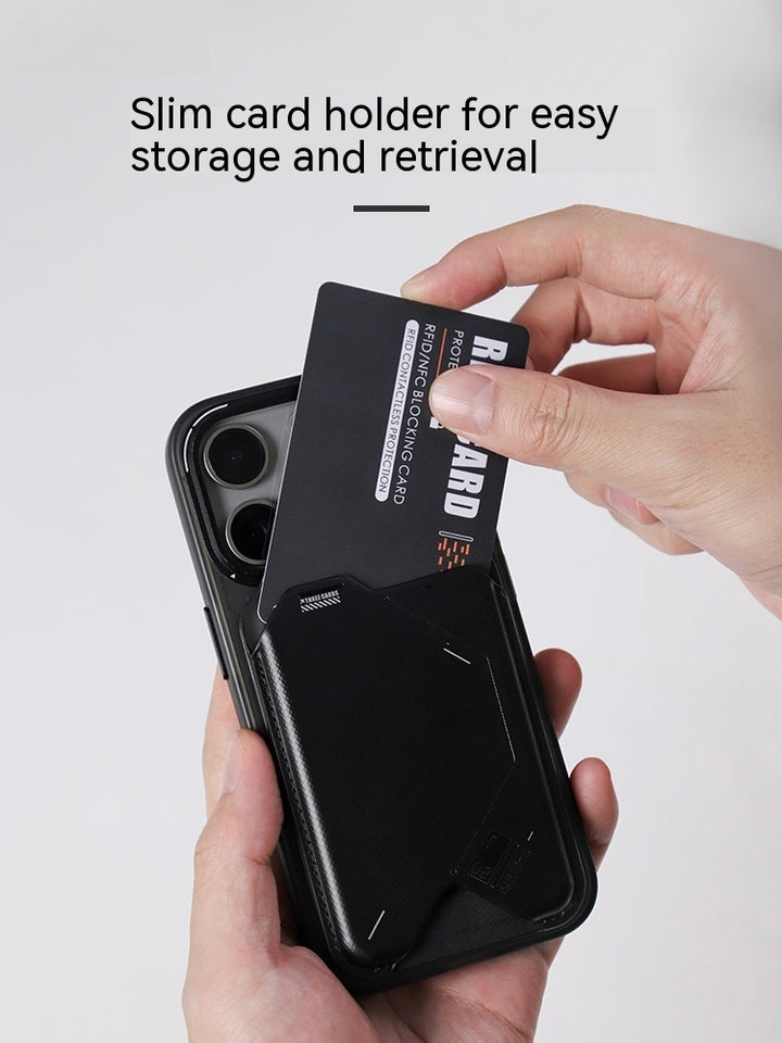 Magnetic Flip Card Holder G02 Två-i-en-plånbok Multi-vinkelfällbar mobiltelefonhållare Ultra-tunn bärbar