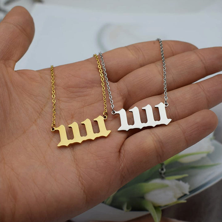 European And American Popular English Letters Diy Clavicle Chain Stainless Steel Number Necklace