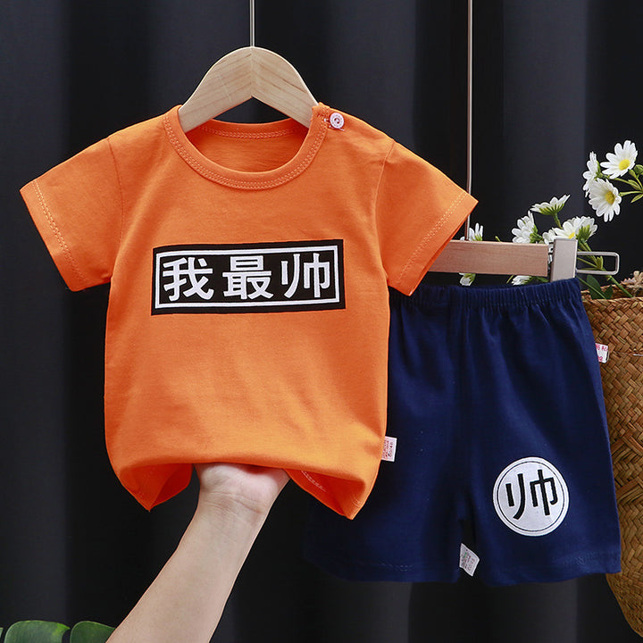Kinder mit kurzärärmernem Anzug Baumwoll-T-Shirt Baby Babykleidung