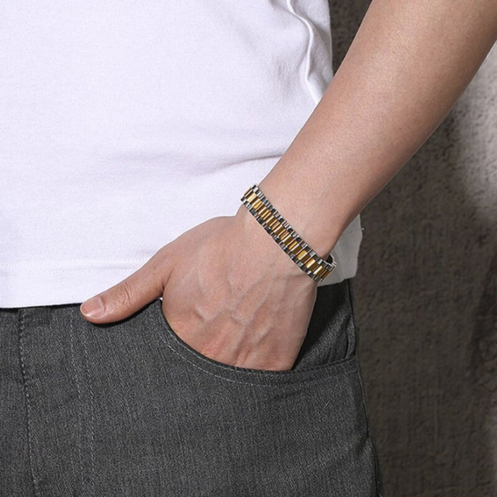 Fashion Titanium Steel Magnet Bracelet For Men And Women