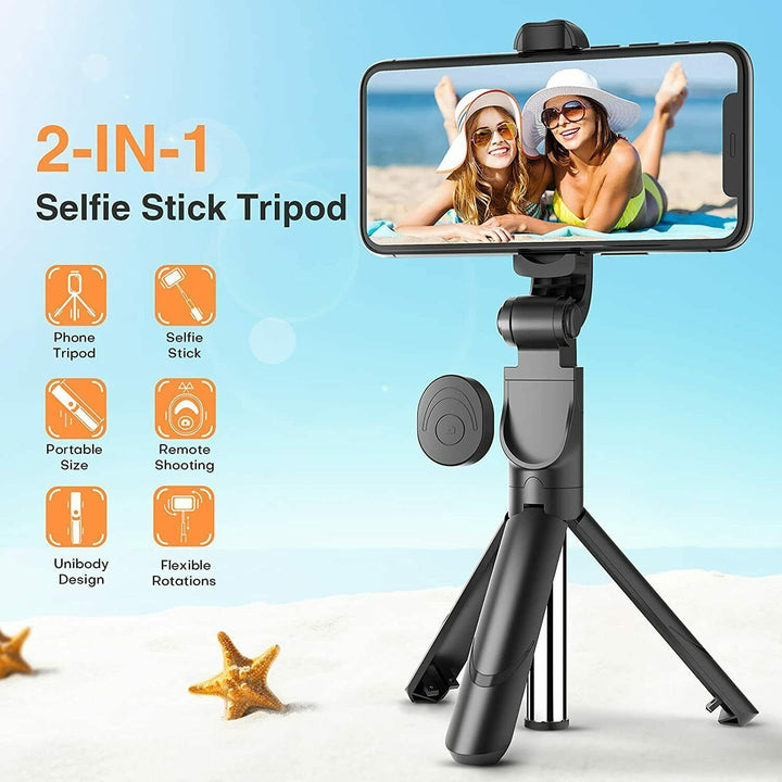 Fit Telescópico Selfie Stick Bluetooth Trípode Monópodos Topicio