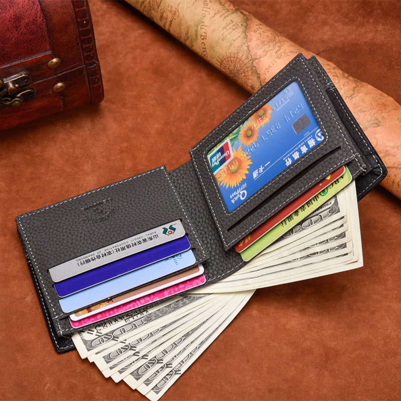 Mäns plånbok kort litchee -mönster